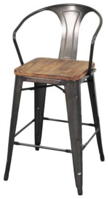 Gunmetal counter stool top